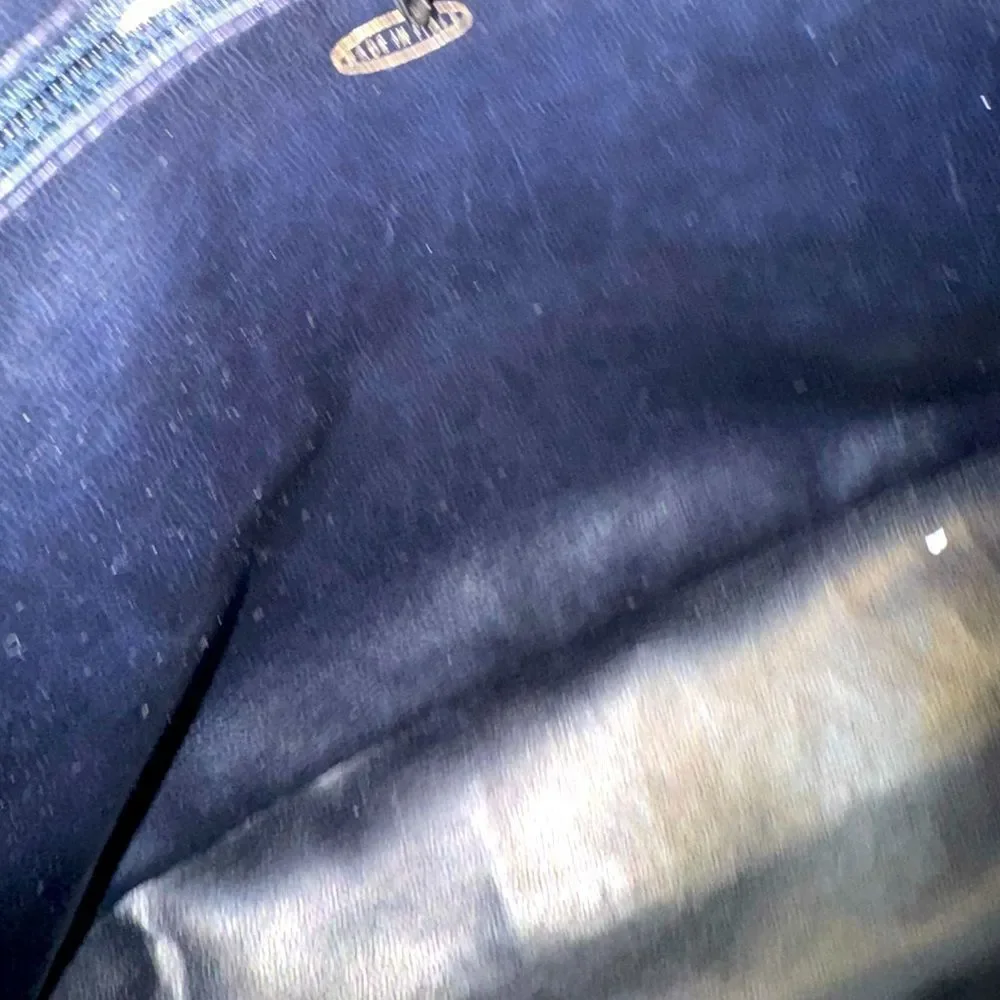 Auth Chanel Mademoiselle Navy Blue Polished Matelasse Quilted Shoulder Bag - Picture 11 of 16